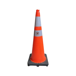 36” Orange Traffic Cone - 12 Lbs - Double reflective collars - High Visibility for Road & Construction Use