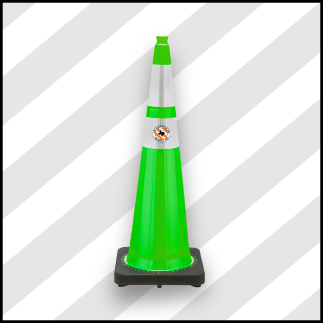 36” Lime Green Traffic Cone 12 lb